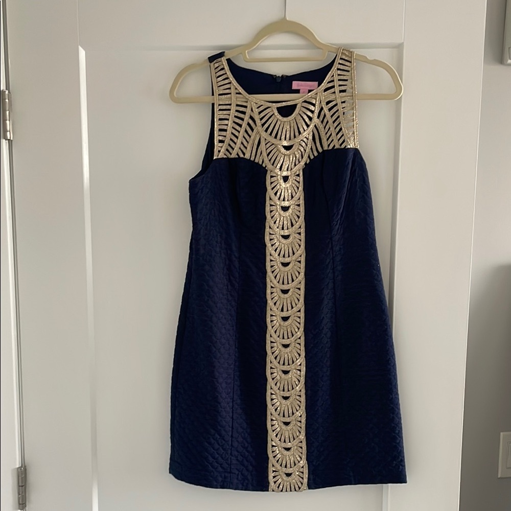 Navy and Gold Lilly Pulitzer dress